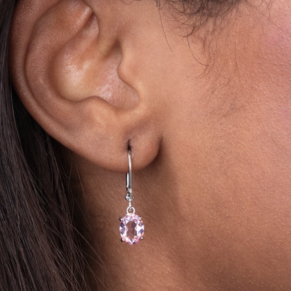 Touchstone Crystal by Swarovski Paint the town light rose crystal earrings - Picture 2 of 2